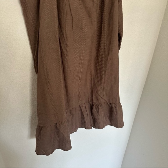 Madewell Lightestspun Tie-Strap Ruffle-Hem Cover-Up Dress Size XXL Castle Rock - Picture 5 of 10